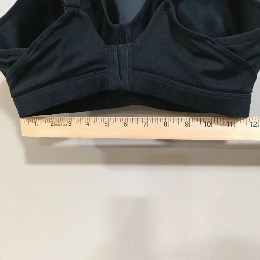 Brooks Maia High Impact Underwire Sports Bra 34E 34DD Black Gray Adjustable Run